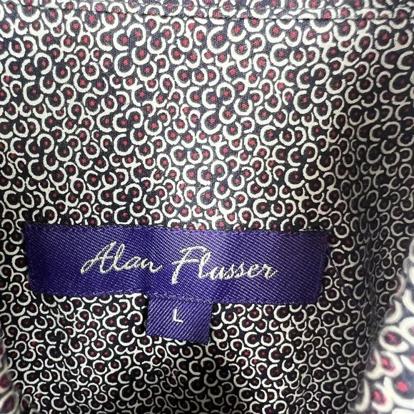 Alan Flusser Shirt Men's Size L Cotton Multicolor Button Up Long Sleeve - Picture 4 of 5